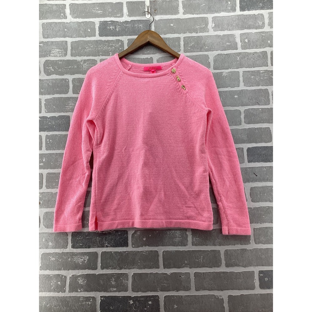Lilly Pulitzer Pippin‎ Sweater Pink Mandevilla Baby Chenille Small NEW